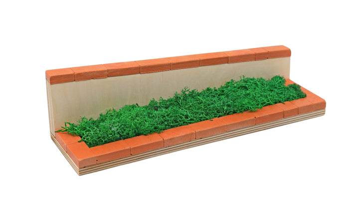 Teak Tuning Wooden Fingerboard Brick Grass Gap with Brick Ledge, 10" - Collab with WoodOn