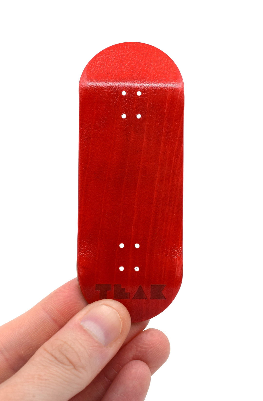 Teak Tuning PROlific Wooden 5 Ply Fingerboard Deck 35x95mm - Cherry Red - with Color Matching Mid Ply