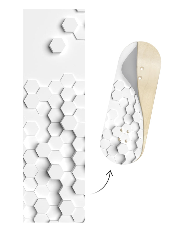 Teak Tuning Limited Edition "Raised Hexagons" Deck Graphic Wrap - 35mm x 110mm