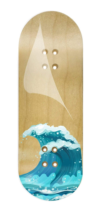 Teak Tuning "Waves" Teak Team Rider Collaboration Deck Graphic Wrap - 35mm x 110mm (Transparent Background)