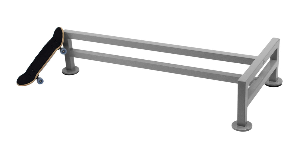Teak Tuning Fence Style, T-Shaped Fingerboard Rail, 12" Long - Steel Construction - Silver Grey