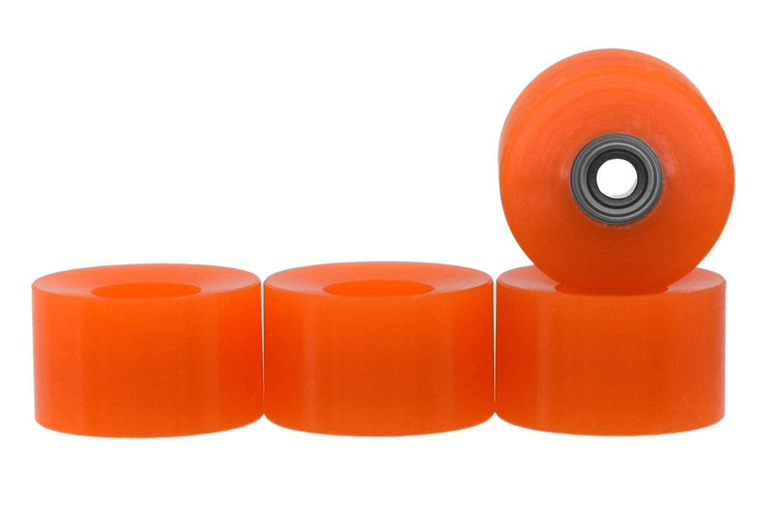 Teak Tuning Apex 71D Urethane Fingerboard Wheels, Cruiser Style, Bowl Shaped - Lava Orange Colorway - Set of 4