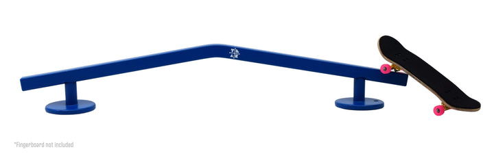 Teak Tuning Straight, Mellow Peak Style Fingerboard Rail, 12" Long - Steel Construction - Cobalt Blue