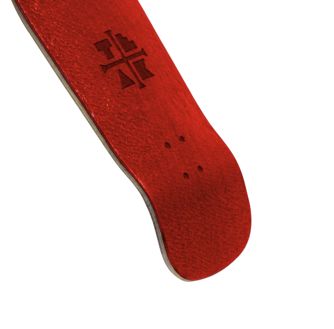 Teak Tuning Carlsbad Cruiser Wooden Fingerboard Deck, "Cherry Red" - 34mm x 100mm