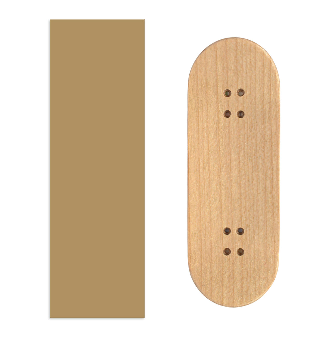 Teak Tuning Teak Swap Fingerboard Deck & ColorBlock Wrap - "Gold Decadence" - 32mm x 97mm