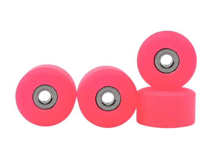 Teak Tuning Apex 77D Urethane Fingerboard Wheels, New Street Shape, Ultra Spin Bearings - Dragon Fruit (Matte Finish) - Set of 4