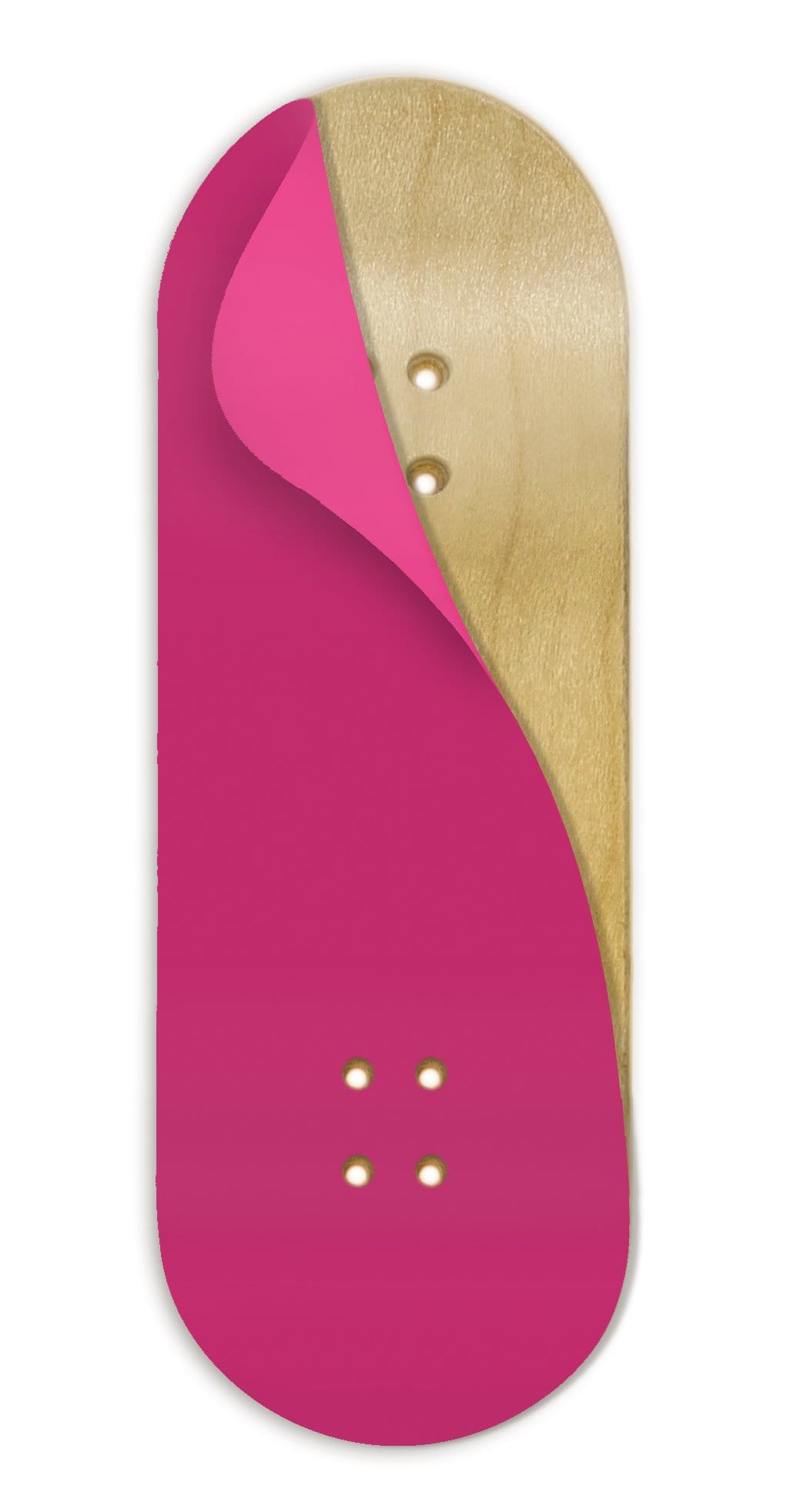 Teak Tuning Teak Swap Fingerboard Deck & ColorBlock Wrap - "Bubblegum Pink" - 32mm x 97mm