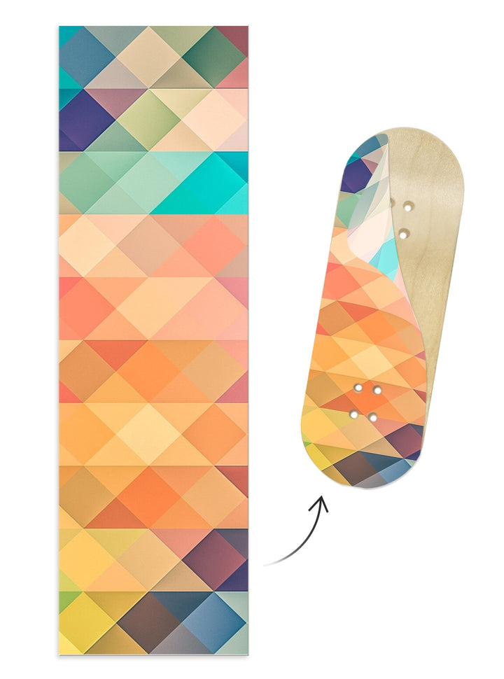 Teak Tuning Limited Edition "Geometric Mayhem" Deck Graphic Wrap - 35mm x 110mm