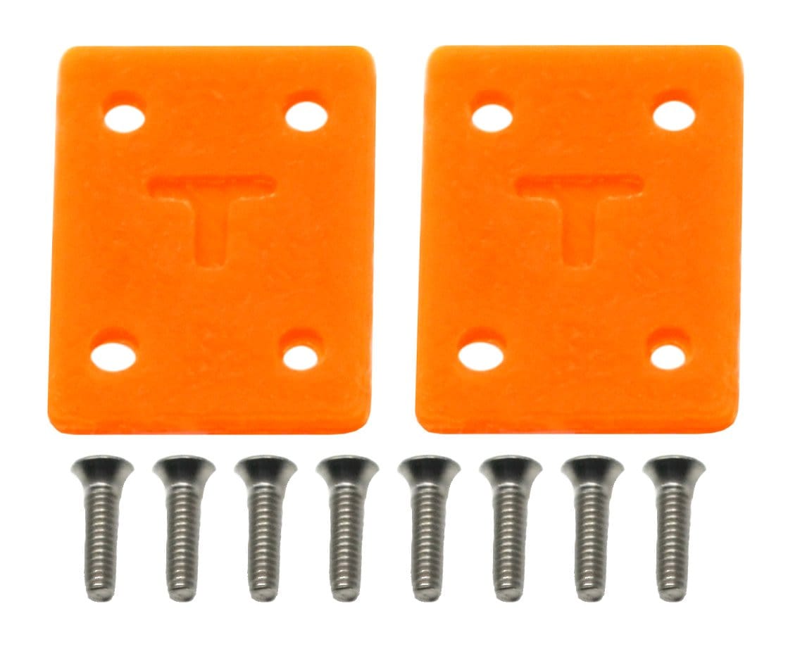 Teak Tuning Riser Pad Kit (Includes 8 Long Screws) - Ember Orange