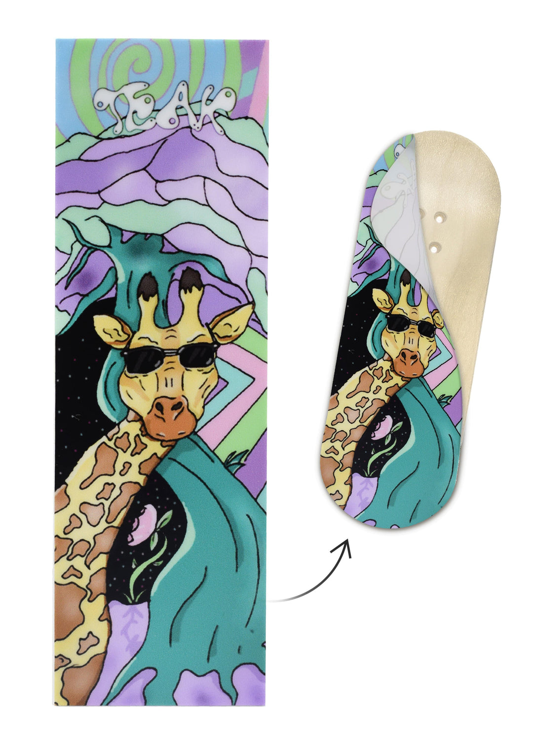 Teak Tuning "Graffiti Giraffe" Deck Graphic Wrap - 35mm x 110mm