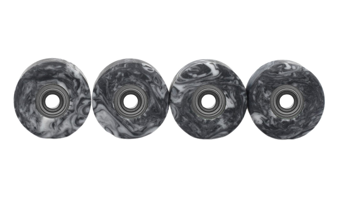 Teak Tuning Apex New Street Wheels, "Grey & White Swirl" - 61D - ABEC-9 Bearings