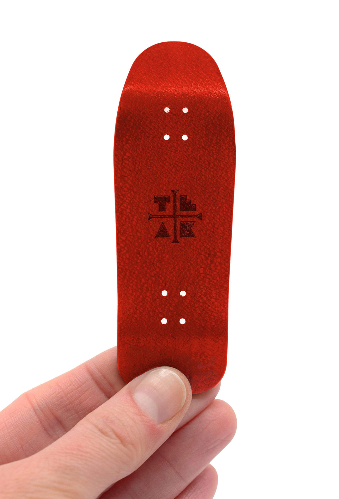 Teak Tuning Carlsbad Cruiser Wooden Fingerboard Deck, "Cherry Red" - 34mm x 100mm