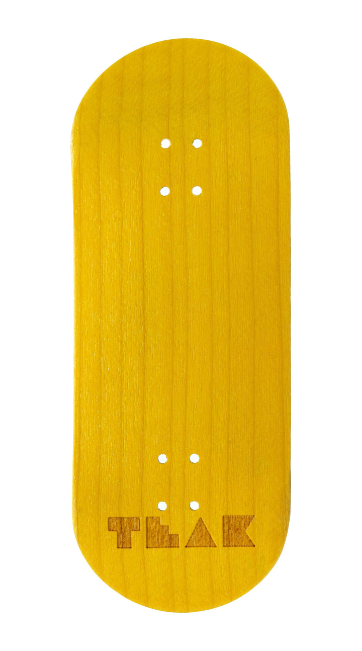 Teak Tuning PROlific Wooden 5 Ply Fingerboard Deck 35x95mm - Banana Yellow - with Color Matching Mid Ply