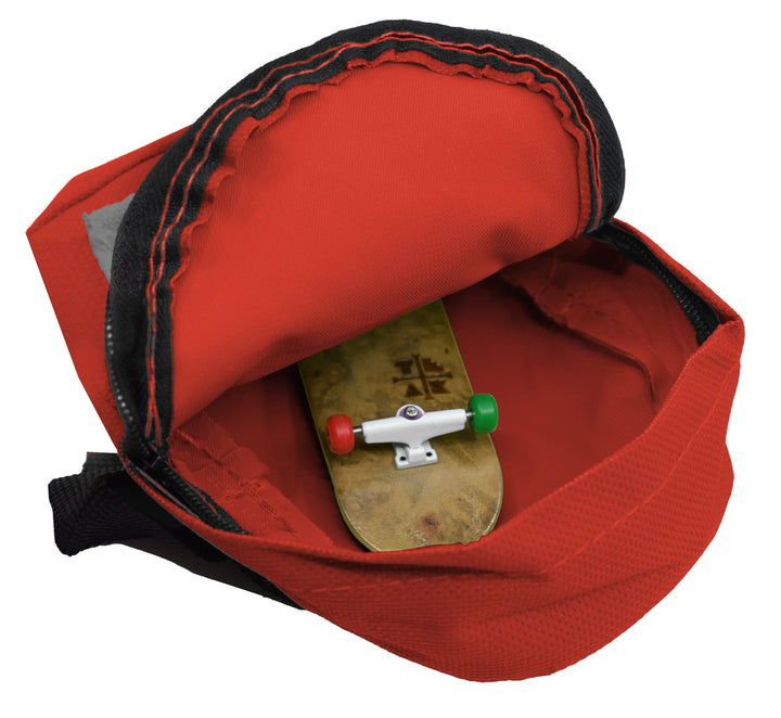 Teak Tuning Mini Fingerboard Travel Backpack Case - Red Red
