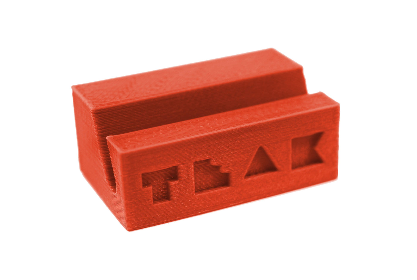 Teak Tuning Fingerboard Display Stand - Rectangle Edition - Red Chili Pepper Colorway