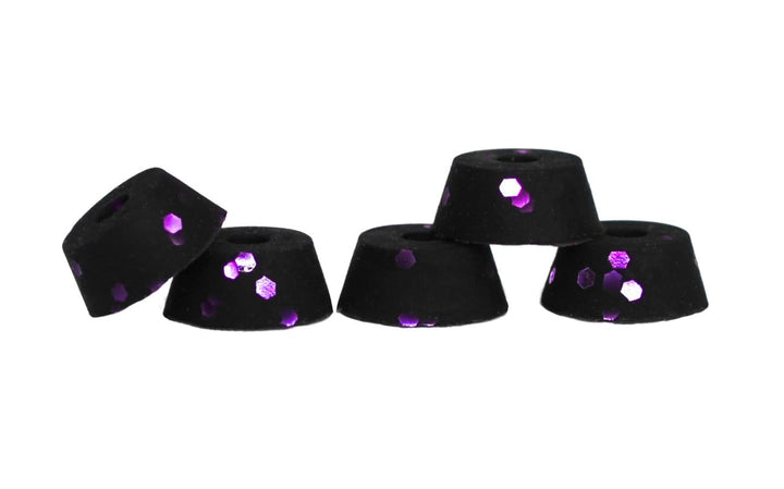 Teak Tuning Bubble Bushings Pro Duro Series - Multiple Durometers - Black with Purple Glitter 71A
