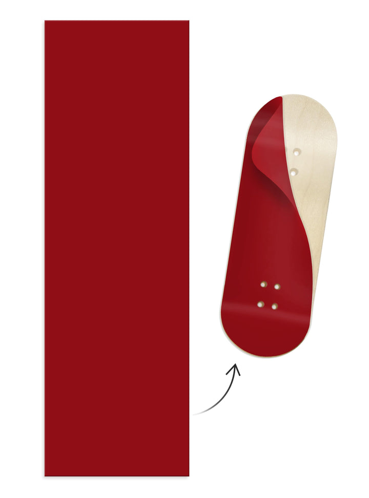 Teak Tuning "Black Cherry Red Colorway" ColorBlock Fingerboard Deck Wrap - 35mm x 110mm