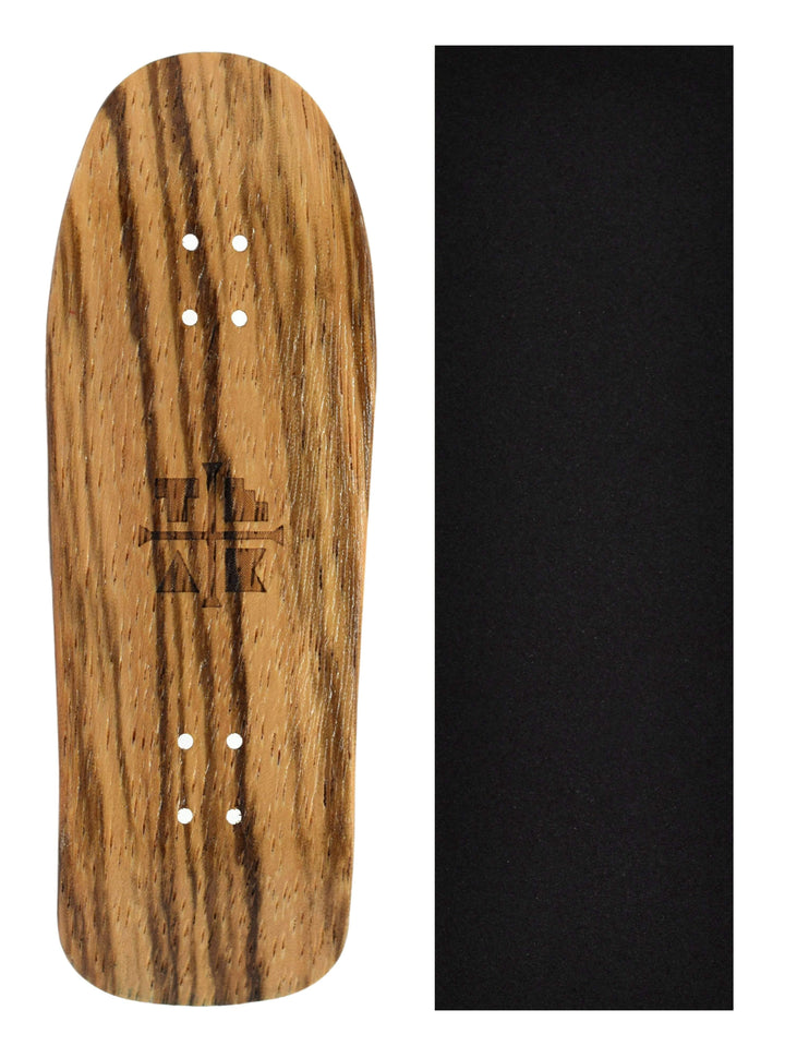 Teak Tuning Carlsbad Cruiser Wooden Fingerboard Deck, "Zebrawood" - 34mm x 100mm